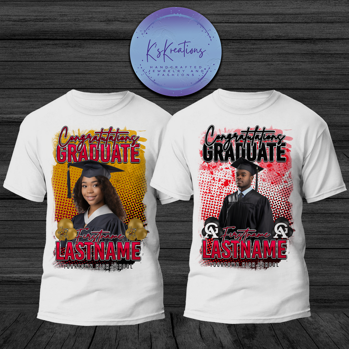Custom Center Front Graduation T-Shirt 2XL / White SHIRT