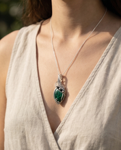 Load image into Gallery viewer, Malachite Pendant in Sterling Silver