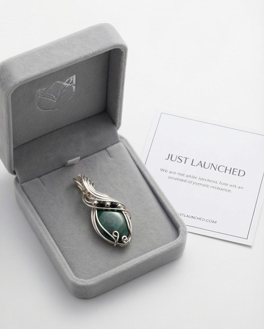 Malachite Pendant in Sterling Silver