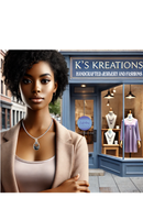 Handcrafted Wire-Wrapped Silver & Blue Sandstone Crescent Moon Pendant