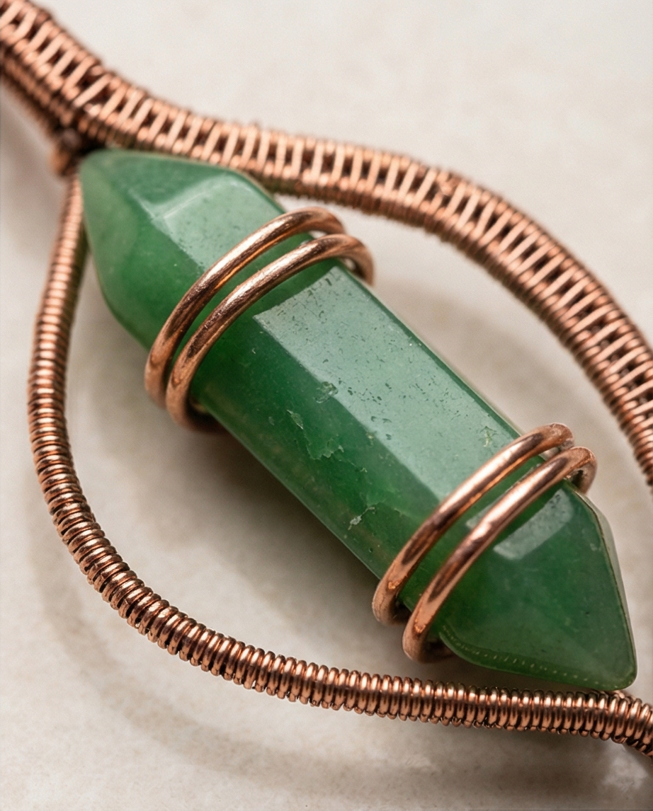 Handcrafted Wire-Wrapped Crystal Point Pendant