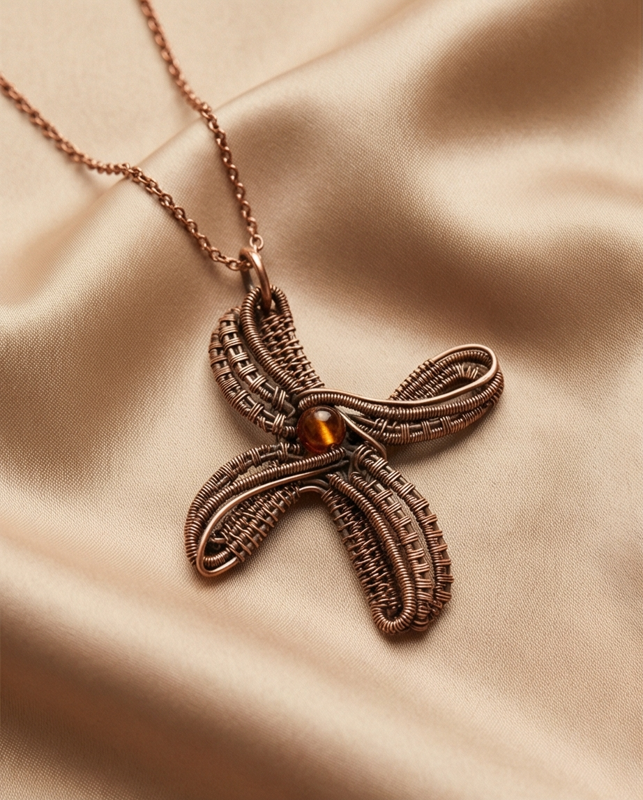 Wave Cross pendant