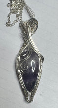Load image into Gallery viewer, Chevron amethyst Wire Wrapped and Weaved