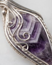 Load image into Gallery viewer, Chevron amethyst Wire Wrapped and Weaved