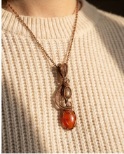 Load image into Gallery viewer, Carnelian and Jasper in wire weave and wrapped