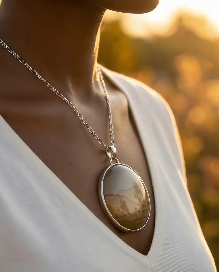Picture Jasper Landscape Pendant