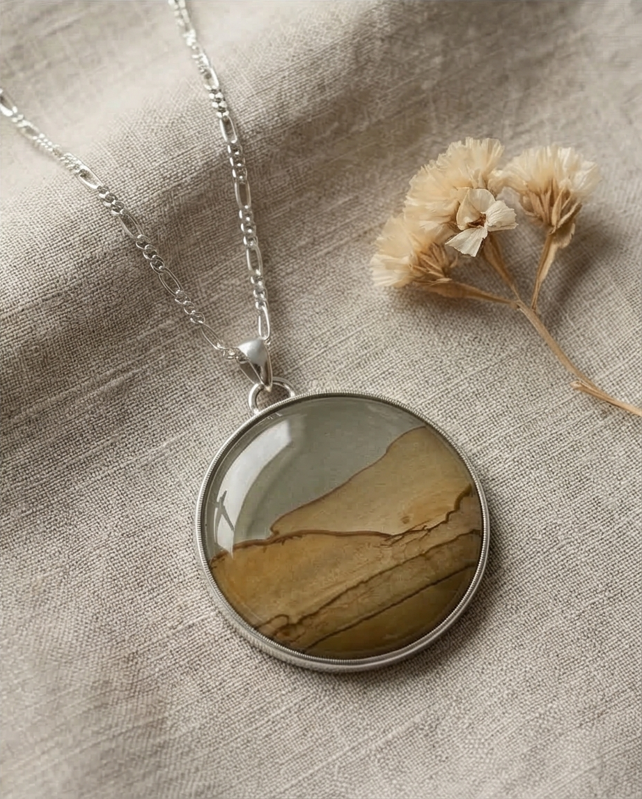 Picture Jasper Landscape Pendant