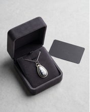 Load image into Gallery viewer, Dendritic Opal Teardrop Pendant in Sterling Silver – Handcrafted Artisan Necklace