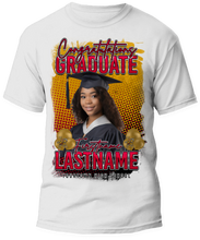 Load image into Gallery viewer, Custom Center Front Graduation T-Shirt