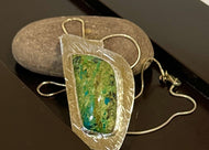 Handcrafted Sterling Silver & Chrysocolla Pendant