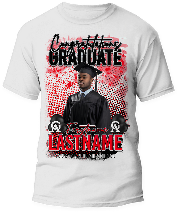 Custom Center Front Graduation T-Shirt