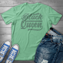 Load image into Gallery viewer, BLACK QUEEN RHINESTONE T-SHIRT